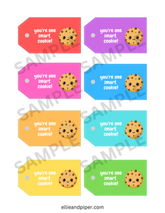 One Smart Cookie Printable Gift Tags - Ellie and Piper