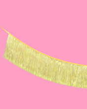 Yellow Fringe Foil Banner - Ellie and Piper