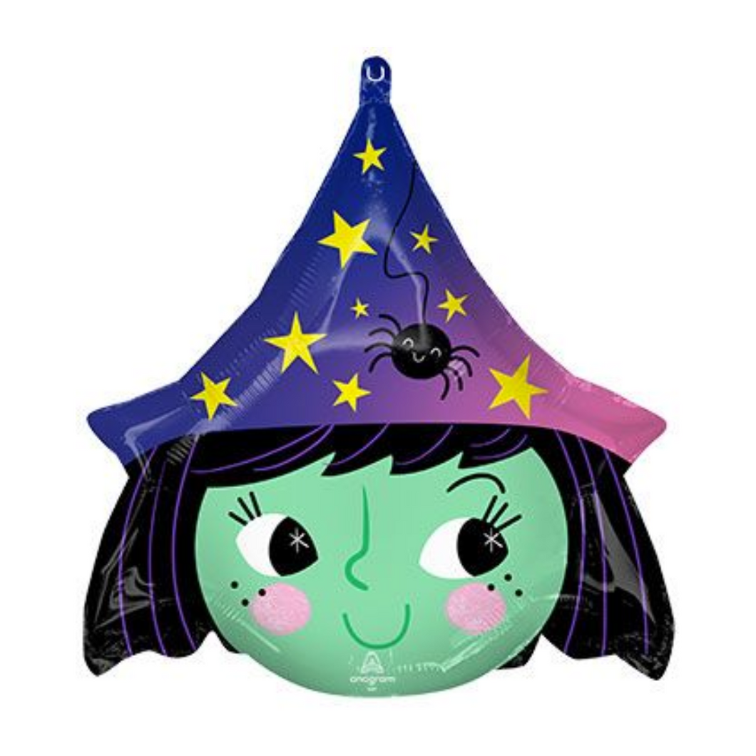Cute Witch Foil Balloon - Ellie and Piper