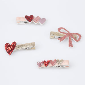 Valentine's Hair Clips - Ellie and Piper