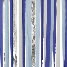Blue and Silver Party Streamers Backdrop - Ellie and Piper
