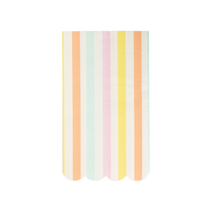 Spring Stripe Scallop Paper Dinner Napkin - Ellie and Piper