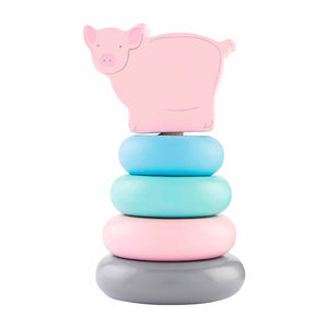Wooden Pig Stacking Toy - Ellie and Piper