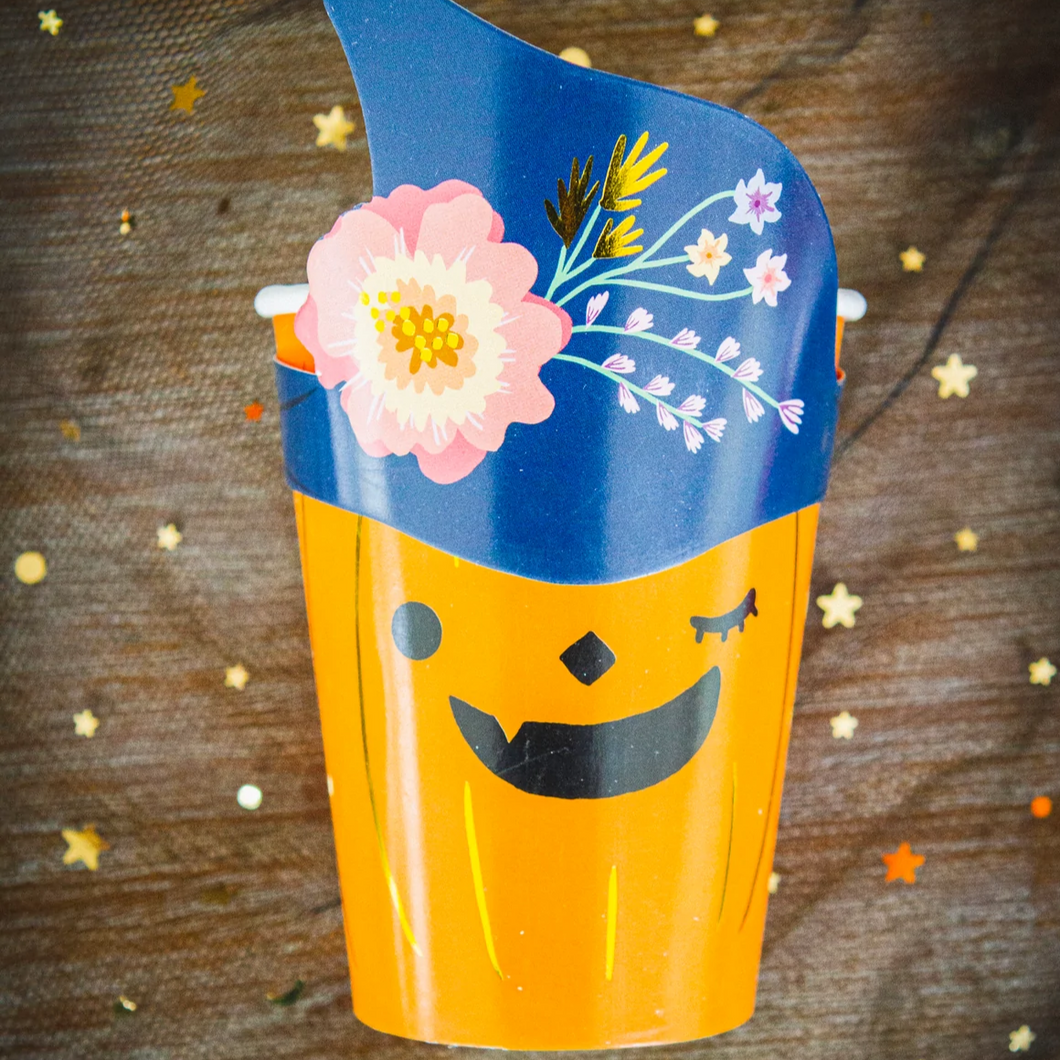Pumpkin Paper Cups With a Hat Sleeve - Ellie and Piper