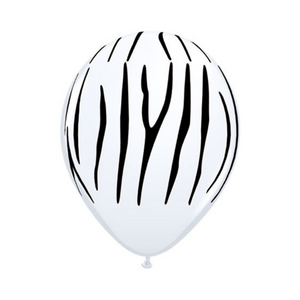 11" Zebra Stripes Latex Balloon - Ellie and Piper