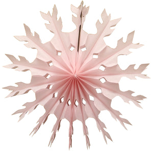 Light Pink Tissue Paper Snowflake Decoration - Ellie and Piper
