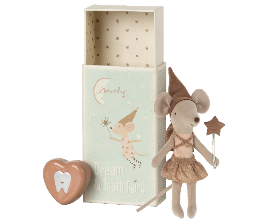 Tooth Fairy Mouse In A Matchbox - Rose - Ellie and Piper