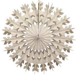 22" Bright White Tissue Paper Snowflake Decoration - Ellie and Piper