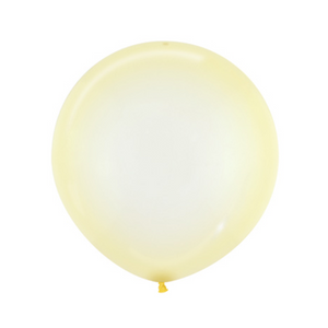 24" Crystal Pastel Yellow Latex Balloon - Ellie and Piper