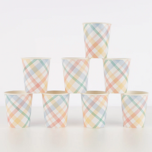Spring Plaid Cups - Ellie and Piper