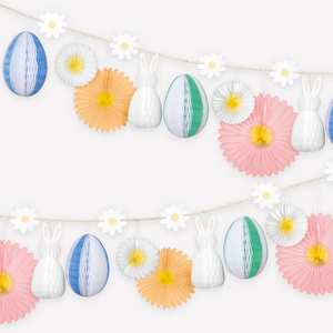 Honeycomb Easter Bunny Garland - Ellie and Piper