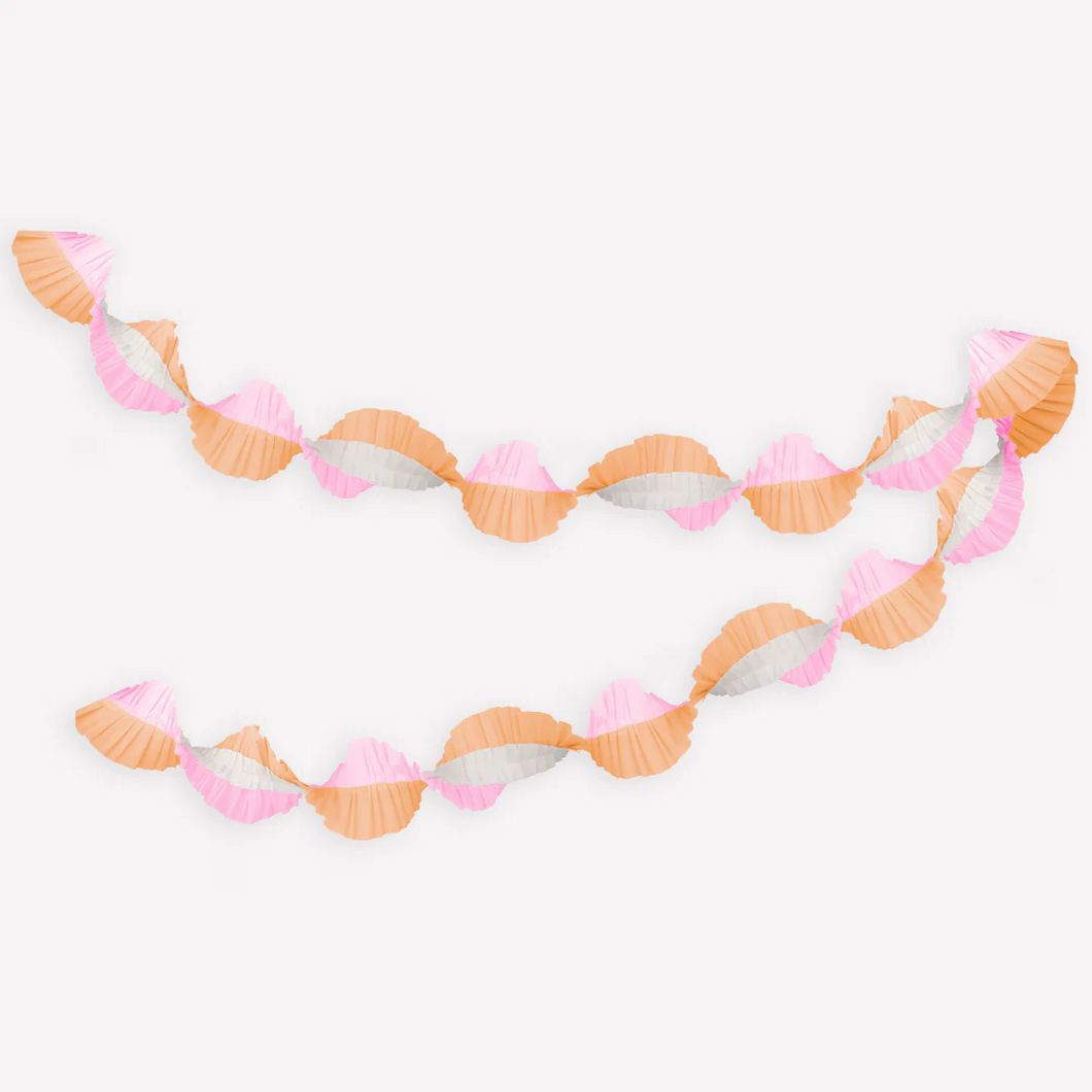Peach + Pink Stitched Streamer - Ellie and Piper
