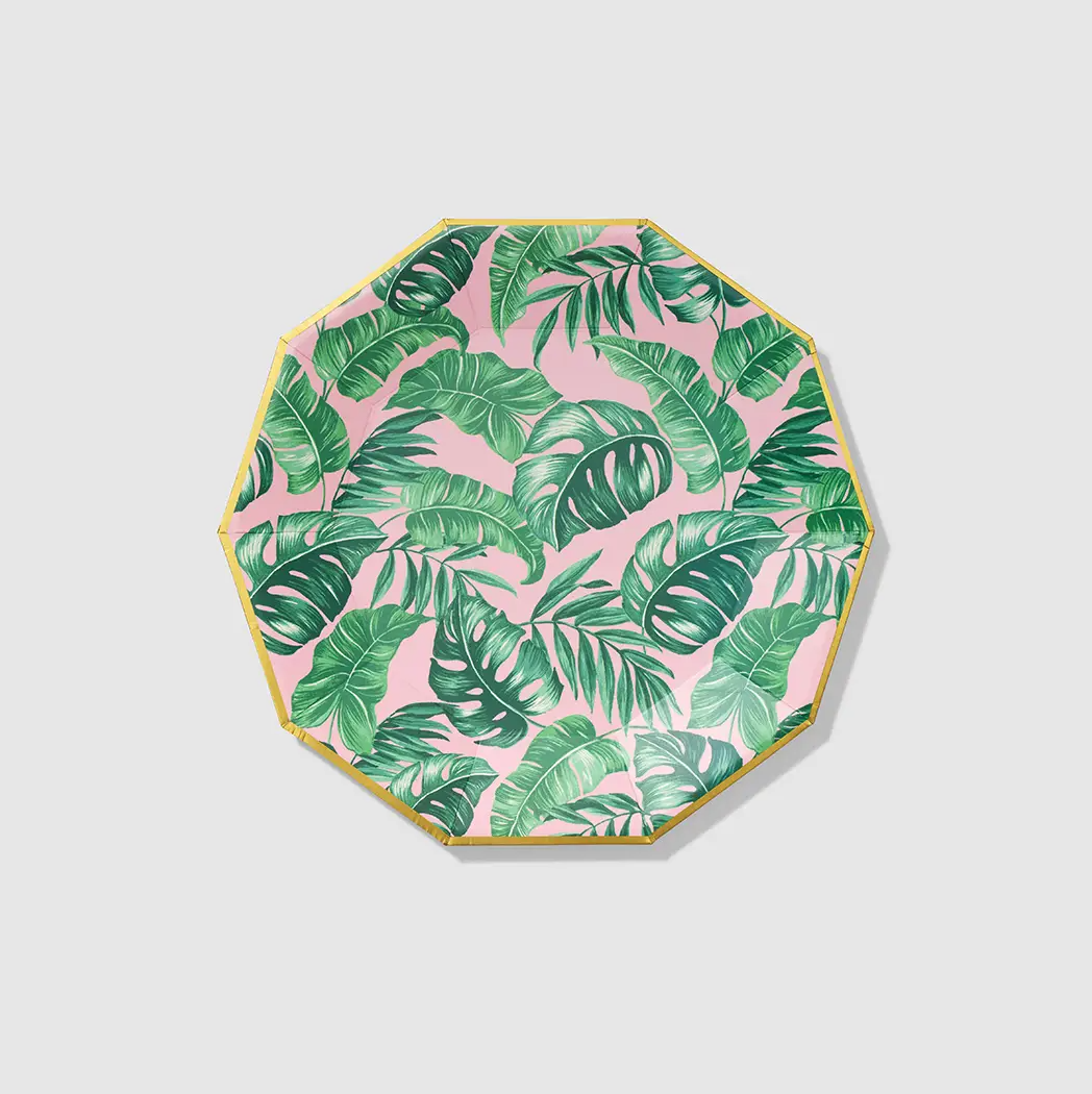 Palm Leaves Large Paper Plates