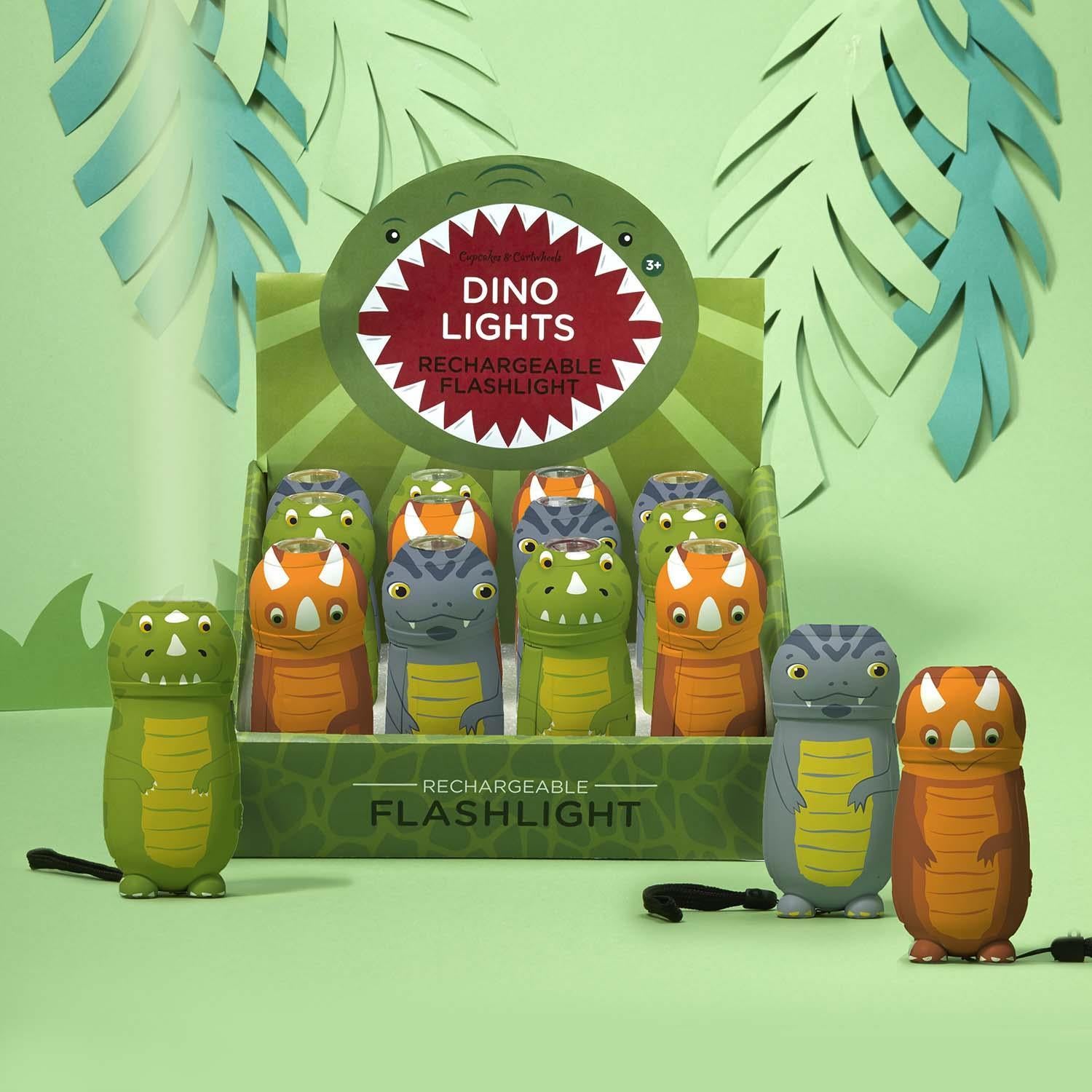 cupcakes and cartwheels rechargeable flashlight Dino Flashlight