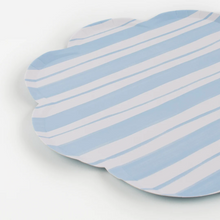 Pastel Ticking Stripe Dinner Plates - Ellie and Piper