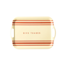 Harvest Give Thanks Stripe Reusable Bamboo Tray - Ellie and Piper