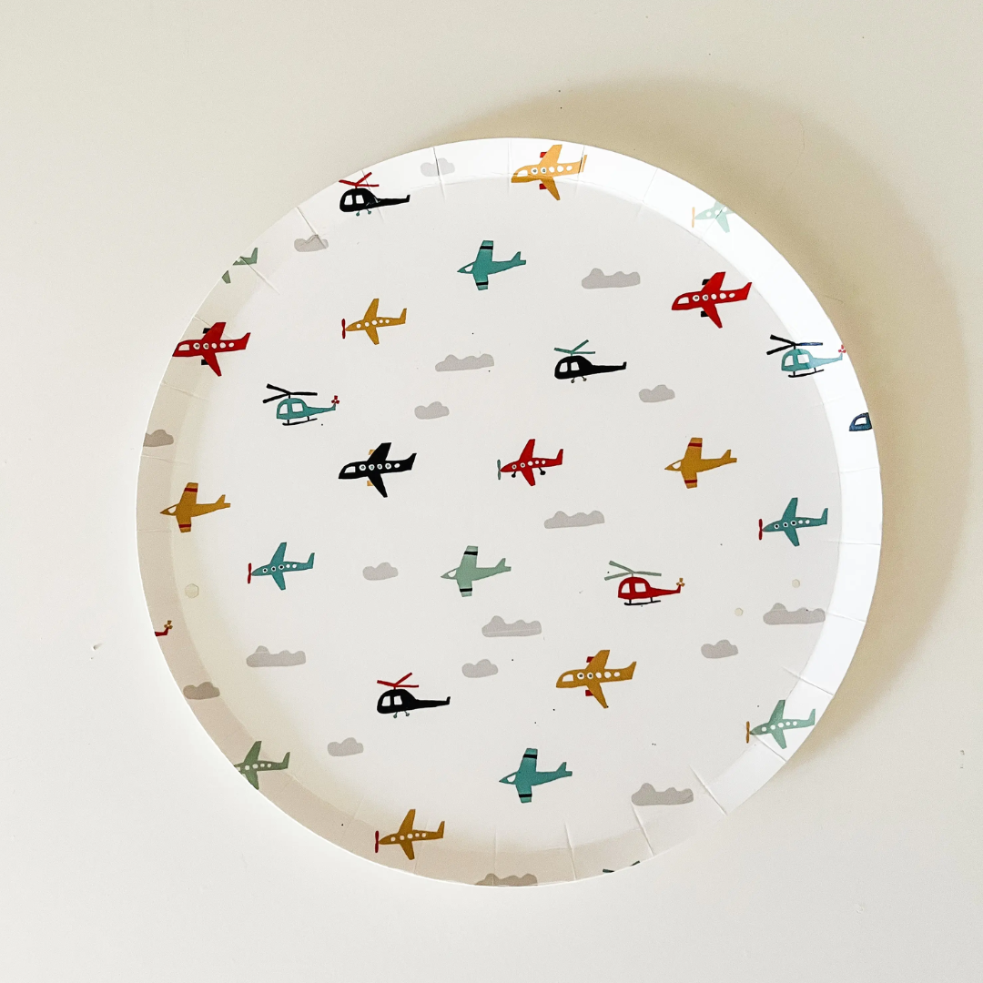 Airplane Small Paper Plates Ellie and Piper