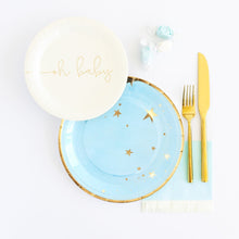 Baby Blue Star 9" Plates - Ellie and Piper