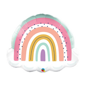 32" Pastel Boho Rainbow Foil Balloon - Ellie and Piper