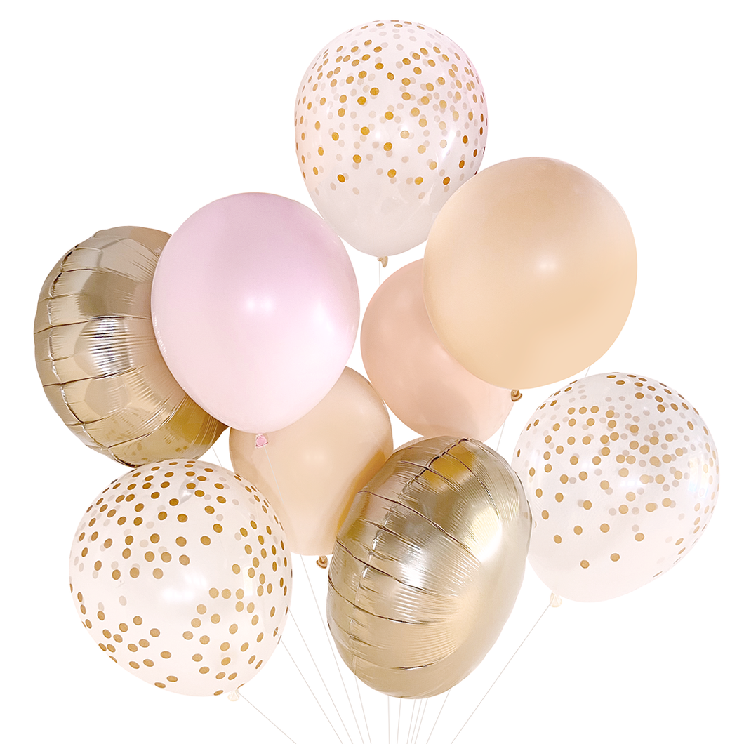 Blush and Gold Balloon Bouquet - Ellie and Piper