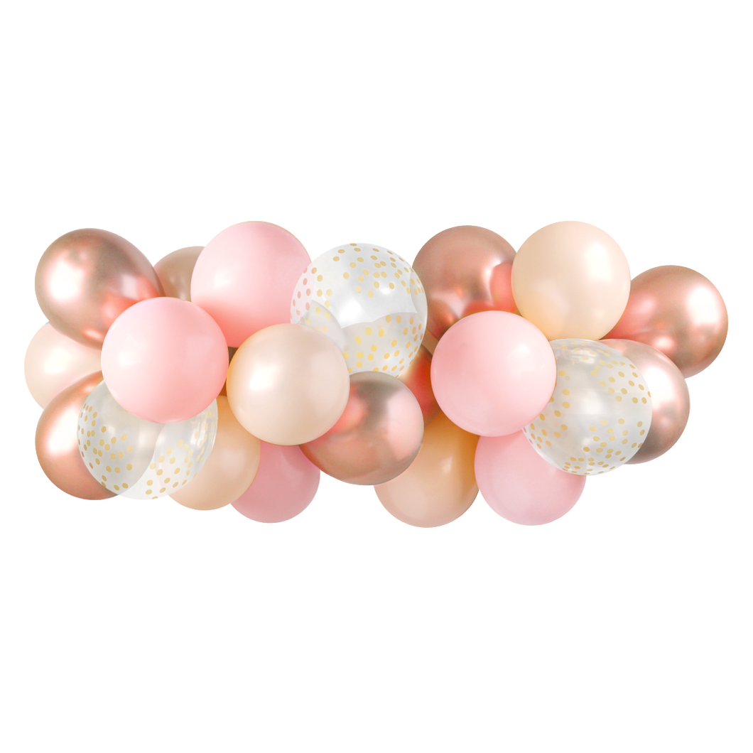 Pink and Rose Gold Balloon Garland - Ellie and Piper