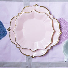 Ornate Blush Pink Dessert Paper Plates - Ellie and Piper
