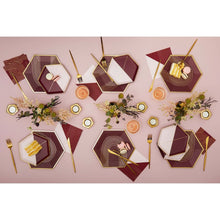 Bordeaux Maroon Chain Link Cocktail Paper Napkins - Ellie and Piper
