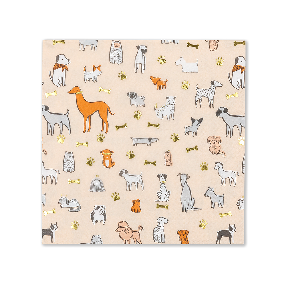 Bow Wow Large Napkins - Ellie and Piper