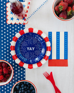 Red Circus Stripe Paper Plates - Ellie and Piper