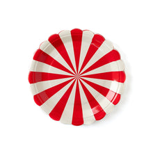 Red Circus Stripe Paper Plates - Ellie and Piper