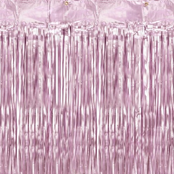 Heather Pink Fringe Curtain Backdrop