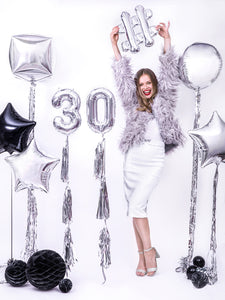 Silver Fringe Curtain Backdrop - Ellie and Piper