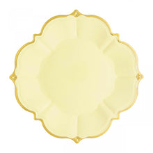 Ornate Canary Yellow Lunch Paper Plates - Ellie and Piper
