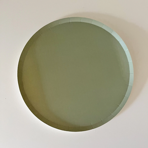 Matte Green Large Paper Plates - Ellie and Piper