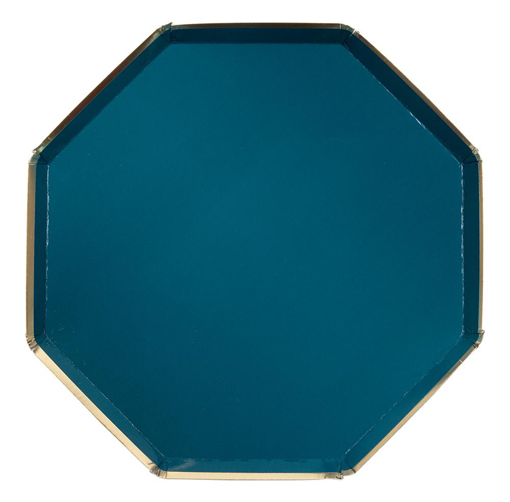 Dark Teal Paper Dinner Plates - Ellie and Piper