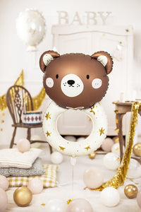 Teddy Bear Rattle Toy Foil Balloon - Ellie and Piper