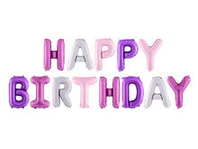 Pink and Purple "Happy Birthday" Phrase Balloon Kit - Ellie and Piper