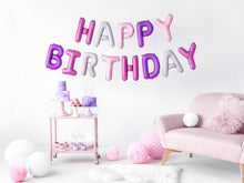 Pink and Purple "Happy Birthday" Phrase Balloon Kit - Ellie and Piper