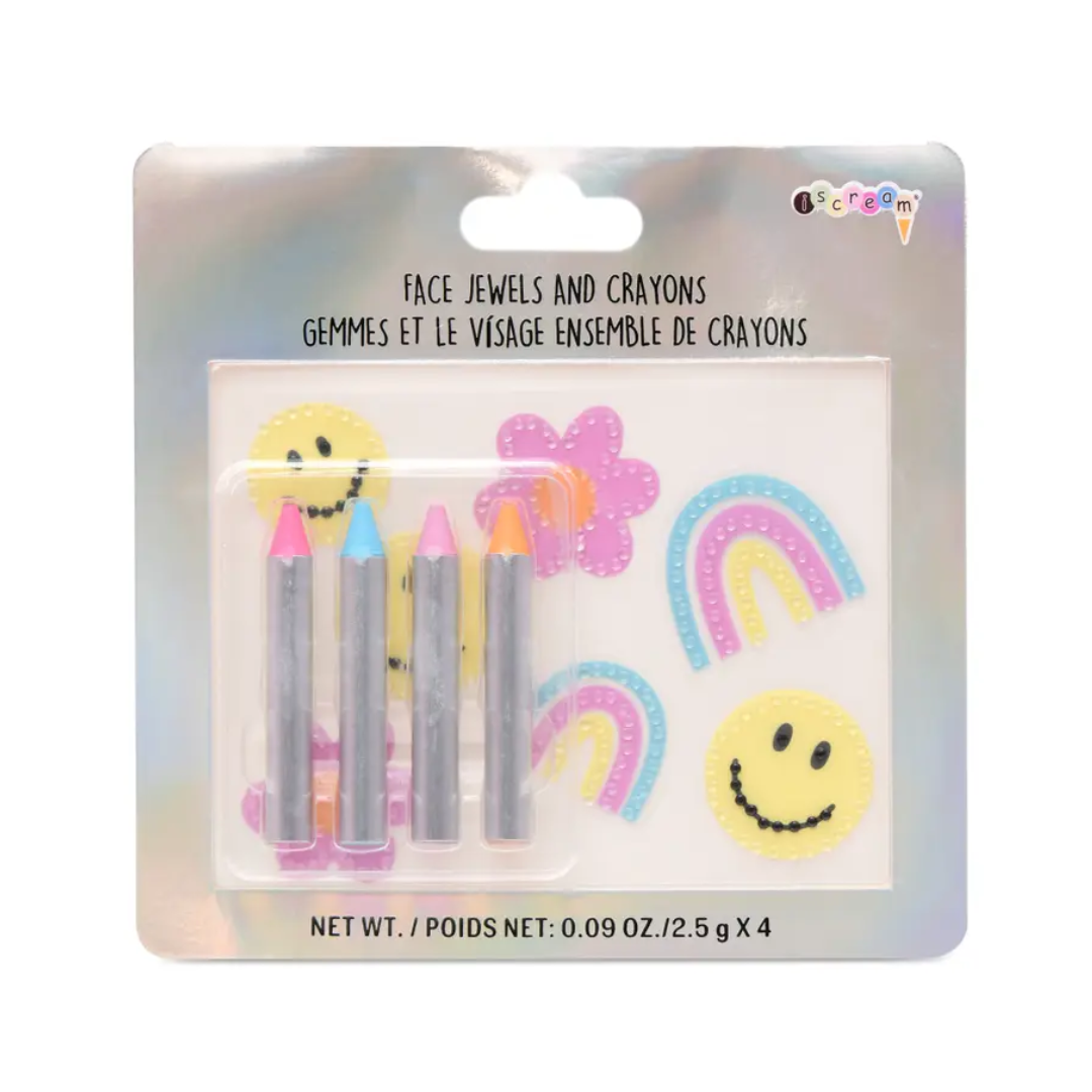 Iscream Face Jewels and Crayon Set