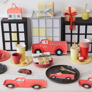 Fire Truck Plates - Ellie and Piper