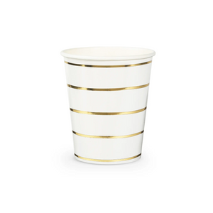Frenchie Striped Cups - Metallic Gold - Ellie and Piper