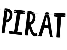Black Pirates Party Banner - Ellie and Piper