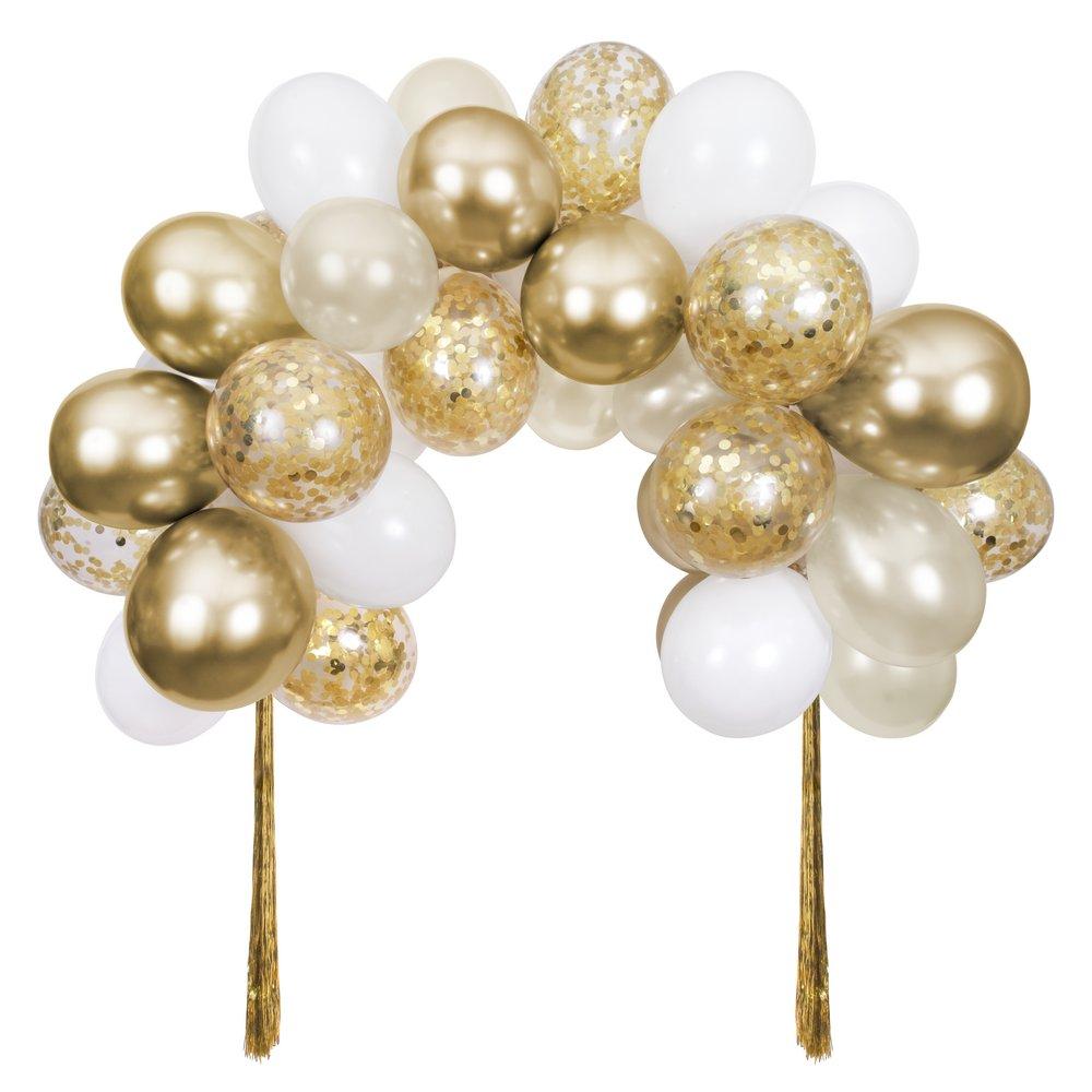 Gold Balloon Arch Kit with Tassels - Ellie and Piper