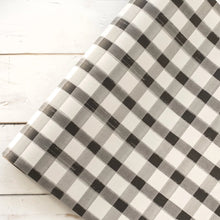 Black Painted Gingham Checkered Table Runner - Ellie and Piper