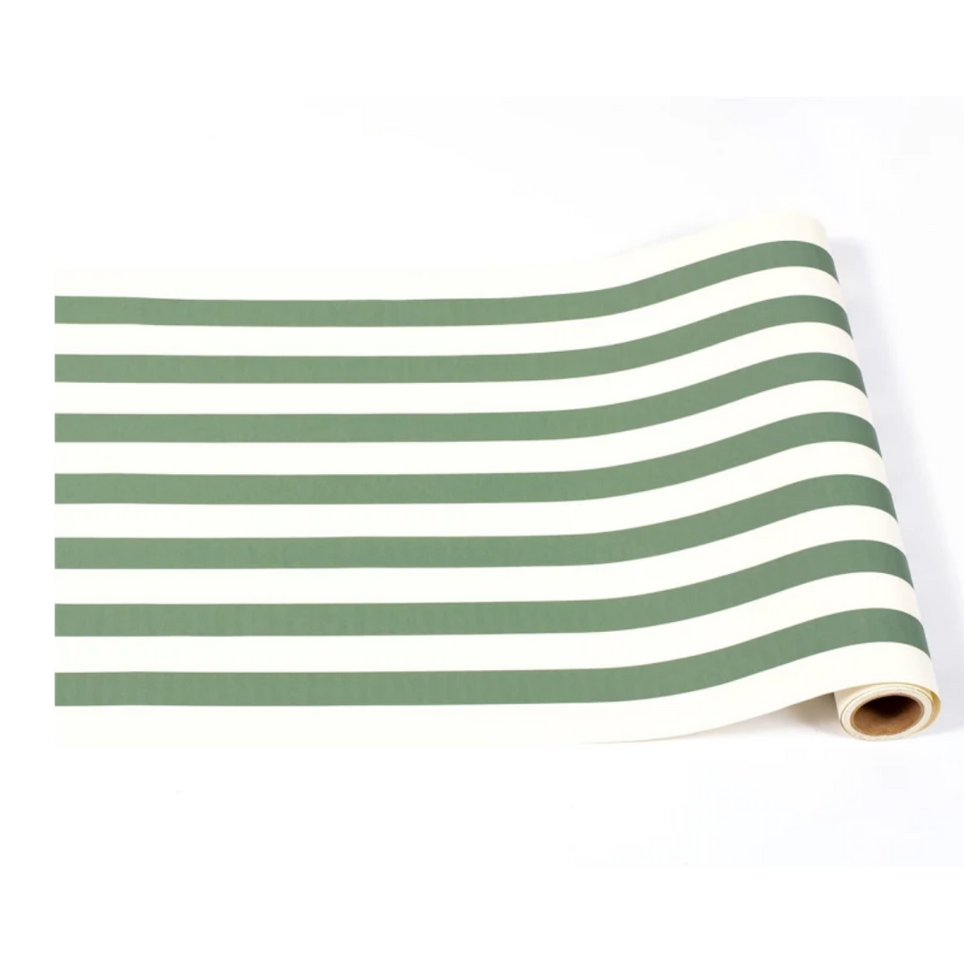 Green Classic Stripe Table Runner - Ellie and Piper