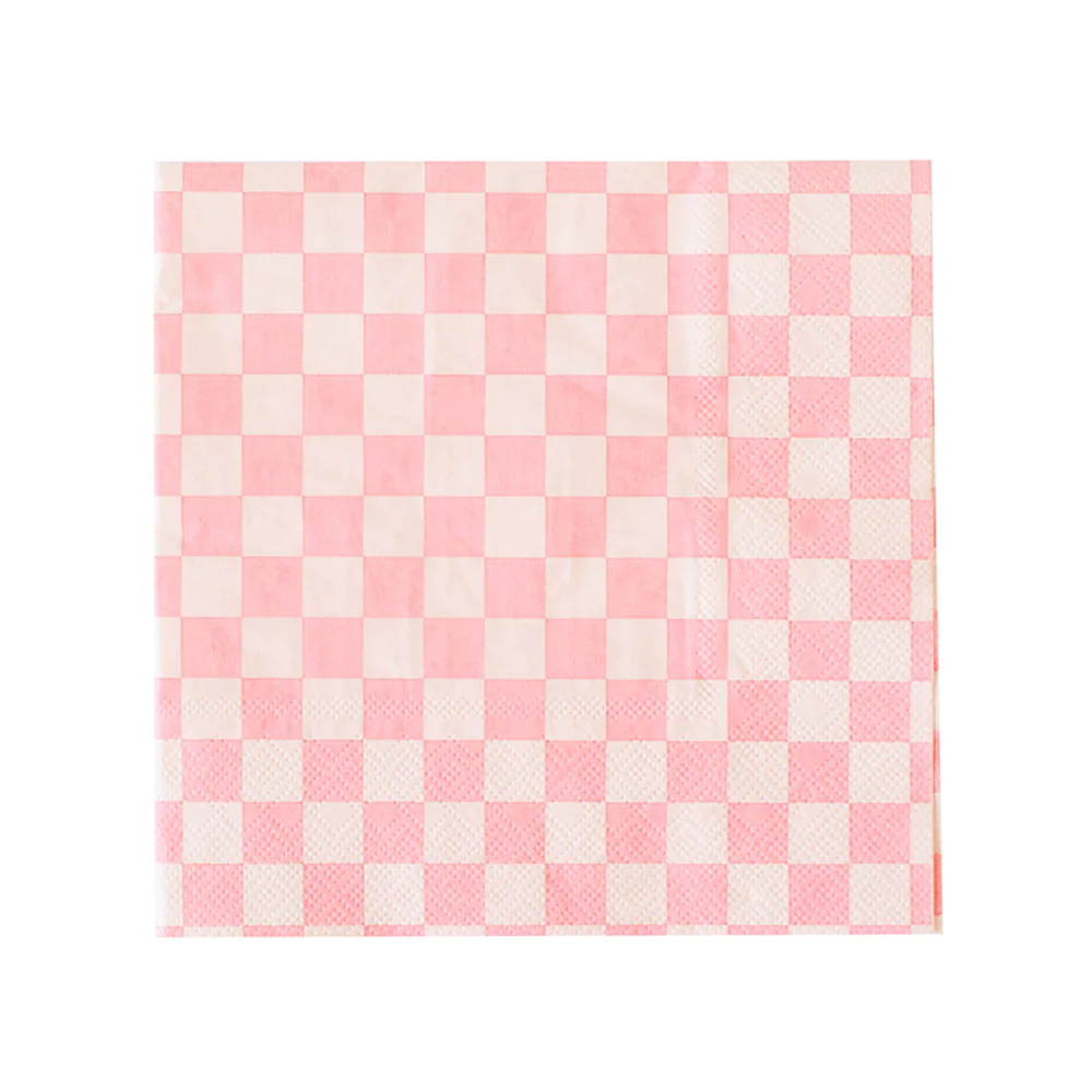 Check It! Tickle Me Pink Large Napkins - Ellie and Piper