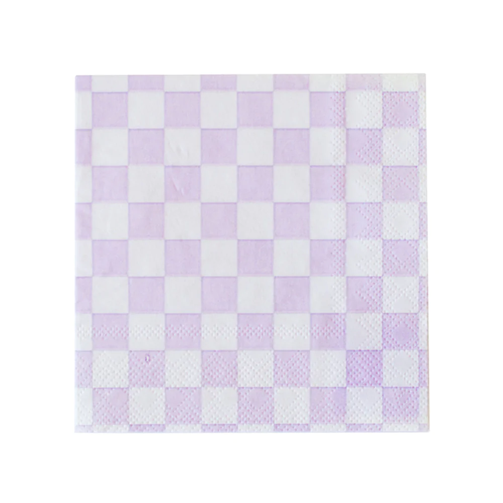 Check It! Purple Posse Large Napkins - Ellie and Piper