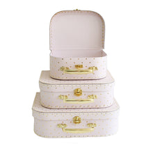 Pink with Gold Dots Kids Carry Suitcase Set - Ellie and Piper