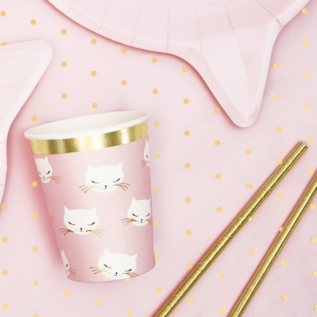 Pink Kitty Cat Print Cup - Ellie and Piper