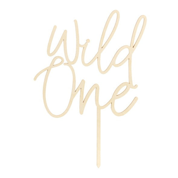 Wild One Wooden Cake Topper - Ellie and Piper